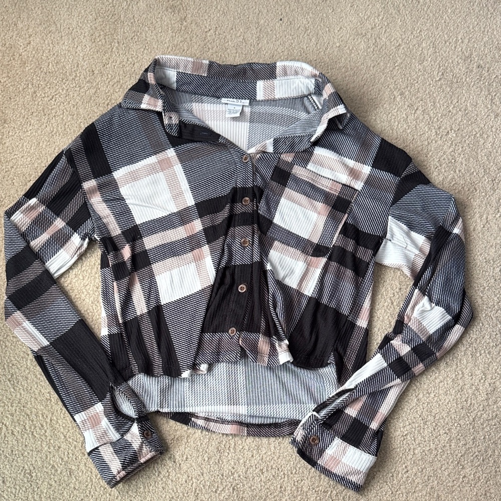 Rue21 Multicolor Plaid Shirt